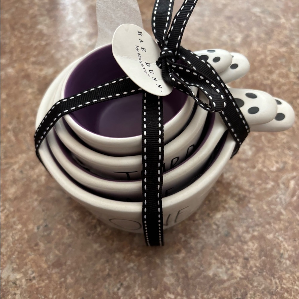 Rae Dunn Ceramic Measuring Cups with ghost handles